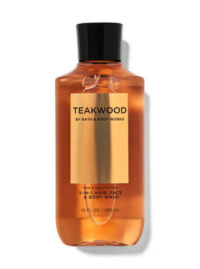 Bath & Body Works TEAKWOOD 3-In-1 Hair, Face & Body Wash For Men 295ML